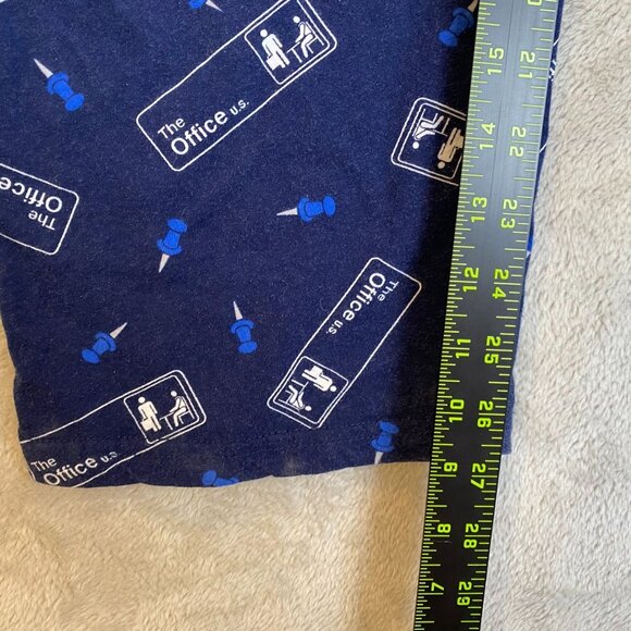 The Office Mens Lounge Pants Large Blue Drawstring Cotton Relaxed Fit Novelty Sl - Picture 3 of 9